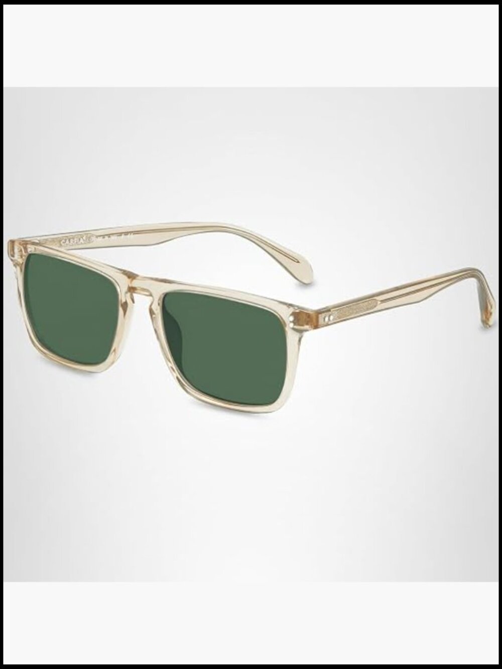 Retro Polarized Sunglasses UV Protection Hand-crafted Acetate Frame Square Lens